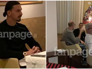 Zlatan Ibrahimovici a fost surprins într-un restaurant  /Fanpage.it