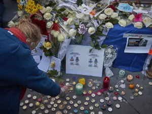 Eveniment de comemorare a profesorului decapitat vineri în Paris. Foto: Kiran Ridley/ Getty Images