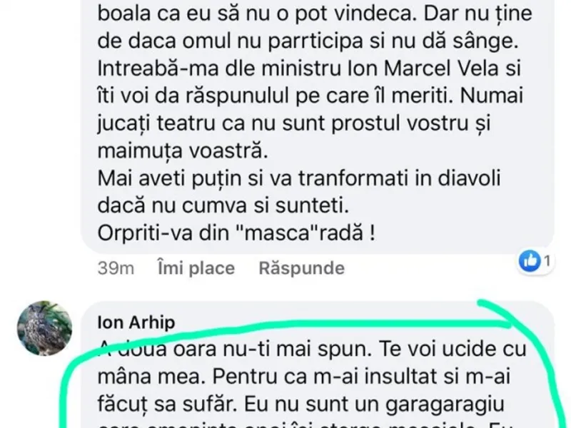 Captură Facebook Marcel Vela