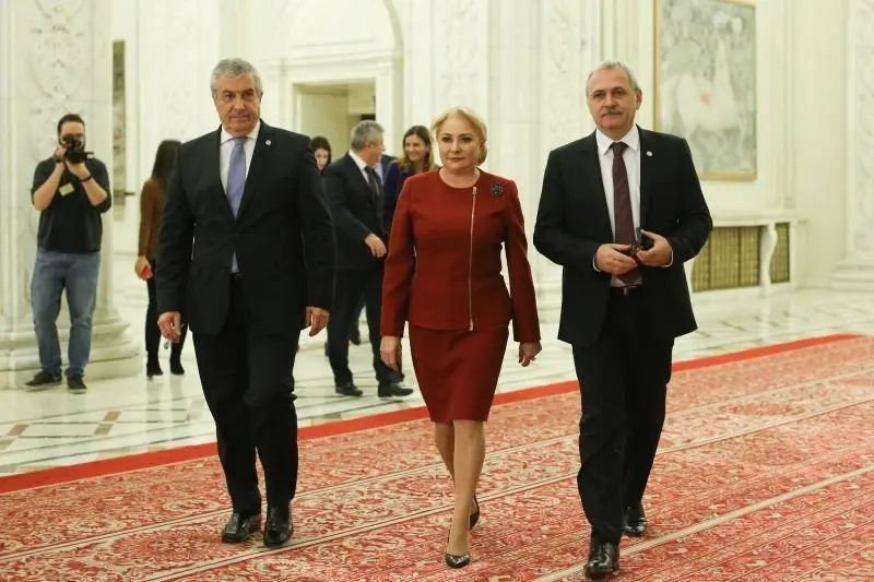 Viorica Dăncilă a fost prezentă la parlament, alături de Tăriceanu și Dragnea. Foto Inquam Photos/George Călin