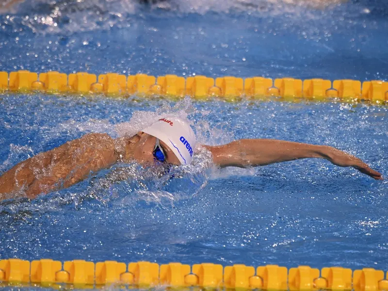 David Popovici, calificat cu cel mai bun timp în finala la 200 m liber, la Europenele de la Otopeni - Foto: Profimedia Images/ Imagine cu caracter ilustrativ