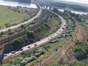 Trafic pe A2 Foto: captură video Poliția Română