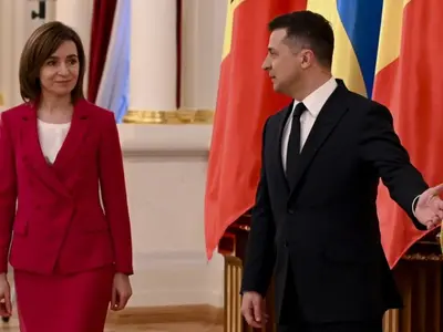 Maia Sandu și Volodimir Zelenski, președinții R. Moldova și Ucrainei/ FOTO: tvn.md