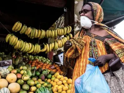 Măștile se poartă incorect și în Africa/FOTO: bbc.com