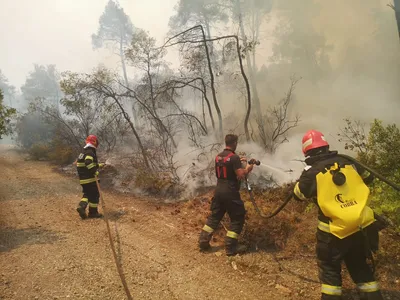 Pompierii români au fost lăudaţi în presa din Grecia: Viteză, organizare și meticulozitate/FOTO: Facbook/IGSU