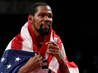 Cel mai bun jucător al americanilor a fost starul Kevin Durant. / Foto: agerpres.ro