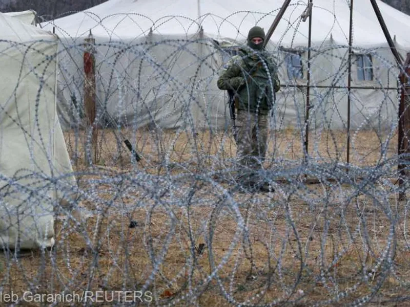 Zid la granița dintre Ucraina și Belarus - Foto: Reuters