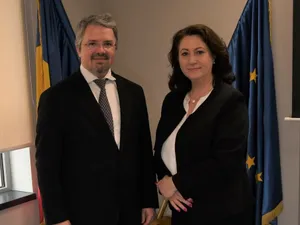 Alina Albu, procuror șef DIICOT și Frédéric Van Leeuw, procuror şef al Parchetului Federal Foto: DIICOT