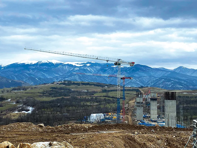 Imagine cu lucrări pe tronsonul 1, cel mai avansat, între Sibiu și Boița - Foto: Turnul Sfatului