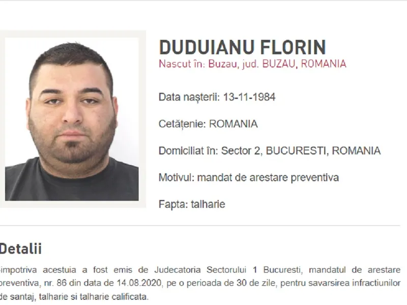 Anaser Duduianu se ascunde de politie Foto: Poliția Română