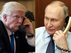 Începe discuția între Trump și Putin. Vor decide soarta Ucrainei. Se joacă cu harta Europei pe masă - Foto: Profimedia images