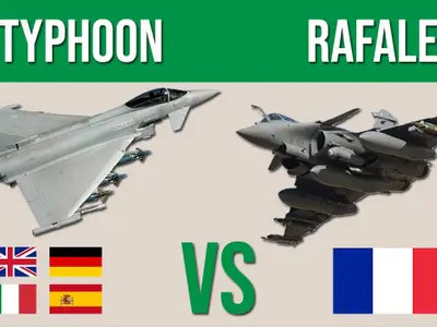 VIDEO Bătălie între avioane deasupra Mediteranei: Eurofighter Typhoon vs Dassault Rafale / Youtube