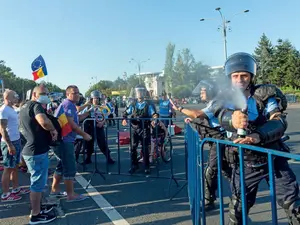 A gendarm in action. Foto: Liviu Florin Albei/Inquam Photos