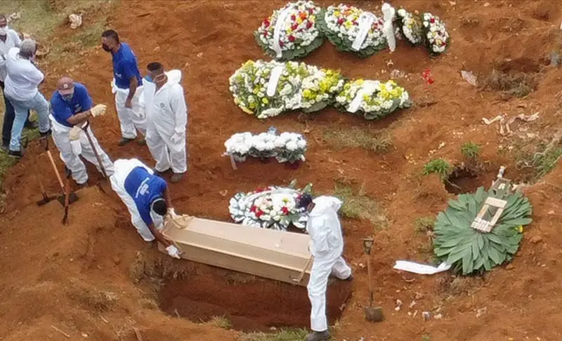 Brazilia a înregistrat în ultimele 24 de ore un nou record zilnic de decese cauzate de COVID-19. / Foto: aa.com.tr