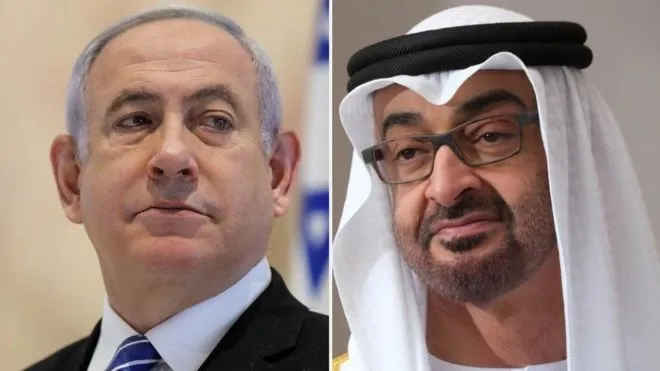 Benjamin Netanyahu și prințul Mohammed Al Nahyan au realizat acordul cu ajutorul SUA