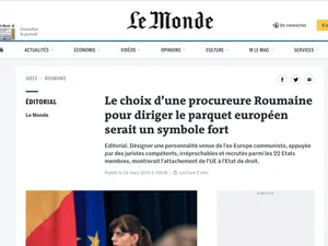 Le Monde o vede pe Kovesi ca cea mai potrivită candidată, în ciuda candidatului francez/FOTO: lemonde.fr