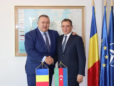 Președintele Camerei de Comerț și Industrie a României (CCIR), Mihai Daraban, a avut o întrevedere oficială cu E.S. Gudsi Osmanov, Ambasadorul Republicii Azerbaidjan în România Foto: CCIR