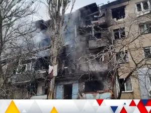 Rușii au bimbardat un spital de oncologie/ FOTO: news.sky.com