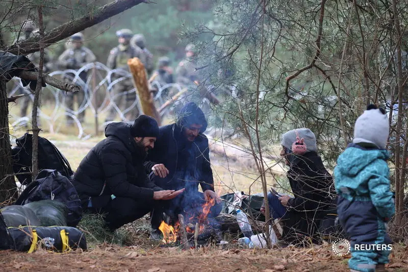 Migranții trăiesc în condiții grele. FOTO: Twitter