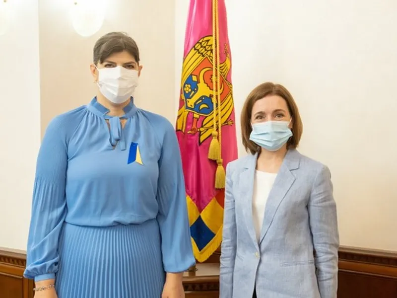 MAia Sandu și Laura Codruța Kovesi s-au întâlnit la Chișinău/Foto: Presedinte.md