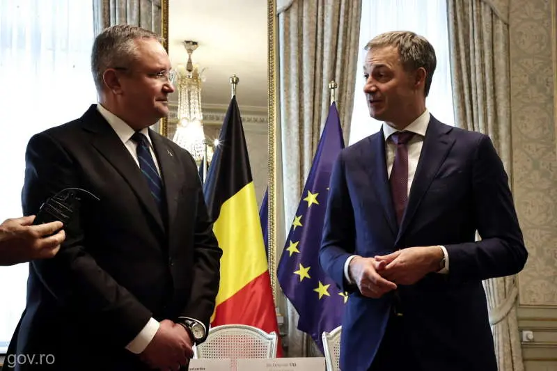 Ciucă și premierul belgian - Foto: Gov.ro