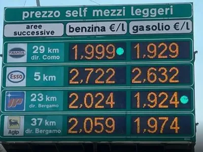 Benzina a ajuns și 2,7 €/l la pompă în Italia. În România, 1,4 €/l. Cât e în Bulgaria, Grecia - Foto: captură video