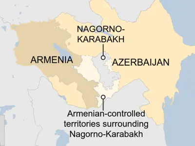 La începutul anilor 1990, secesiunea provinciei Nagorno-Karabah a antrenat un război care s-a soldat cu 30.000 de morţi.