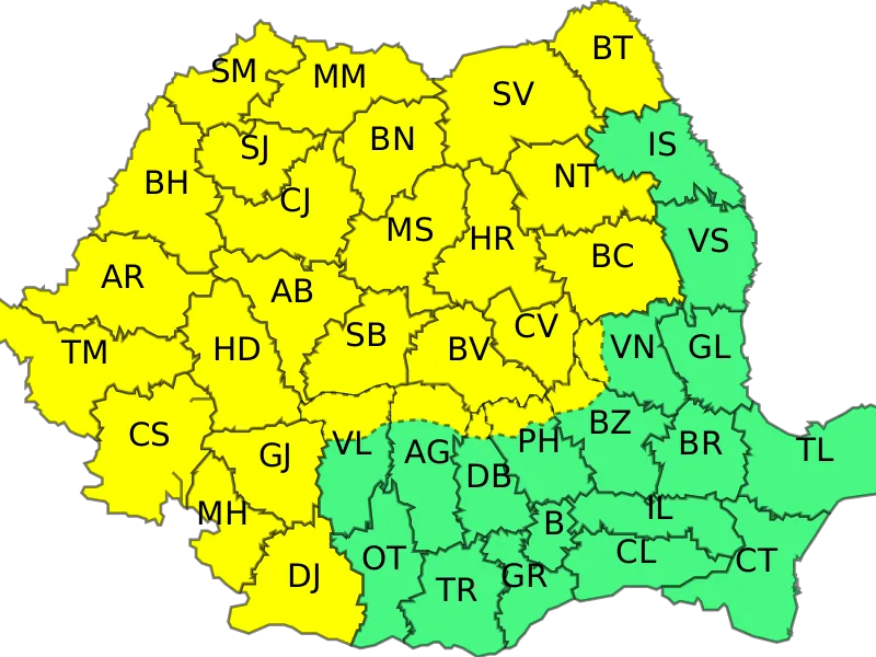 Cod galben de furtuni şi averse în 29 judeţe, până duminică dimineața. / Foto: meteoromania.ro