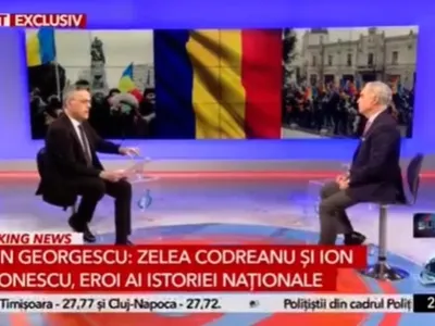 Călin Georgescu, „premierul AUR”, lăudându-i la Antena 3 pe Codreanu și Antonescu