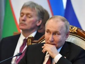 Dimitri Peskov și Vladimir Putin - Foto: Profimedia Images