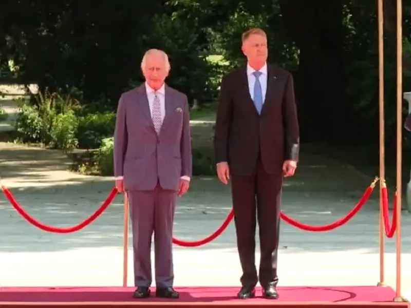 Regele Charles III și președintele Klaus Iohannis FOTO: Administratia Prezidențială