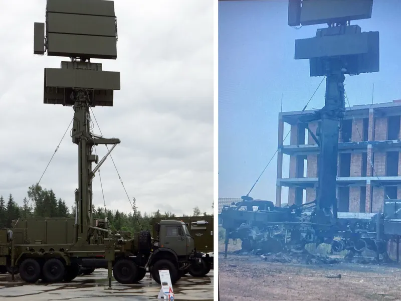 Rusia a pierdut cel mai modern radar de apărare aeriană și un sistem EW după lovitura HIMARS - FOTO: Twitter/Russian_Defence