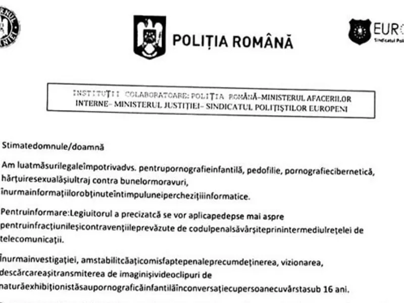 Email-uri false trimise în numele Poliției și Europol. Destinatarii, avertizați că riscă arestarea - Foto: Alba.ro / imagine cu caracter ilustrativ