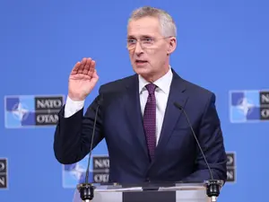 Jens Stoltenberg, secretarul general al NATO, la raportul anual al organizației Foto: Profimedia Images