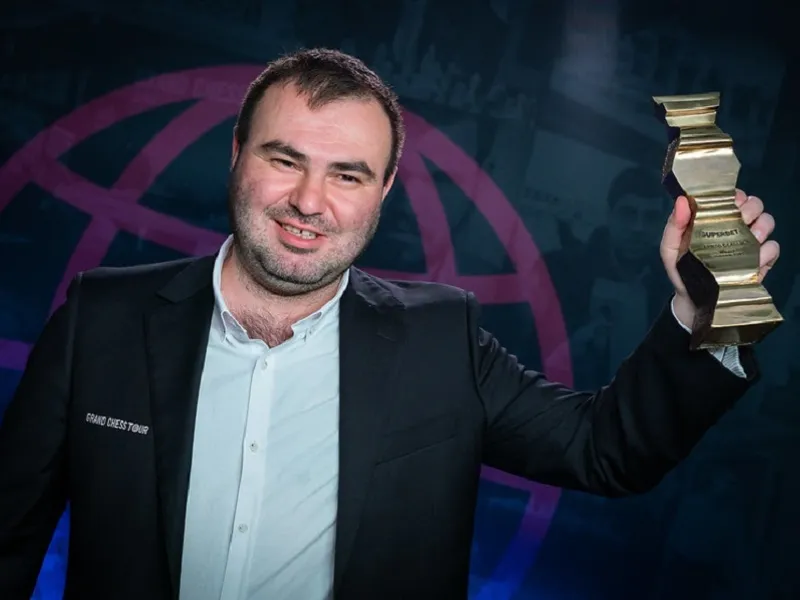 Trofeul Superbet Chess Classic 2021, câștigat de marele maestru azer Shakhriyar Mamedyarov. / Foto: news.ro