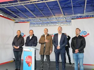 Conducerea AfD la un eveniment electoral din anul 2021 - Foto: Profimedia Images