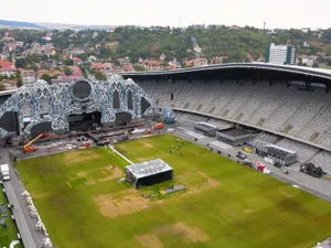 Gazonului de pe Cluj Arena nu i-a plăcut UNTOLD. / Foto: captură video