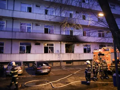 Incendiul de vineri de la Institutul „Matei Balș” din Capitală. Sursa: Inquam Photos / Octav Ganea