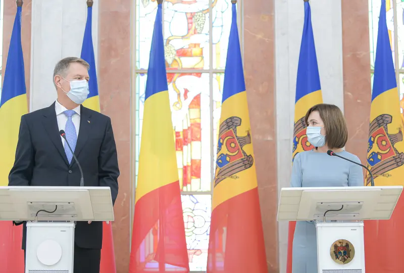 Klaus Iohannis și Maia Sandu/FOTO: Presidency