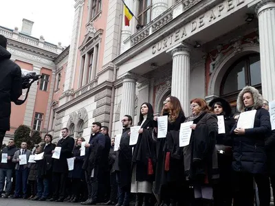 Protestul magistraților din Cluj, de vinerea trecută. FOTO: Cristi Danileț/Facebook