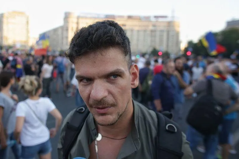 Tudor Chirilă este nelipsit de la protestele din Piața Victoriei/ Foto: Inquam Photos - Octav Ganea