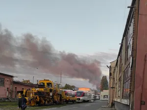 Flăcările au izbucnit în Parcul industrial Tetarom. FOTO: Facebook