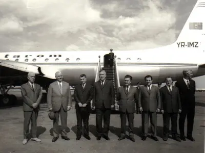 Cum a scăpat Nicolae Ceaușescu dintr-un accident de avion - Foto: Fototeca online a comunismului românesc - cota 76/1970 - cu rol ilustrativ