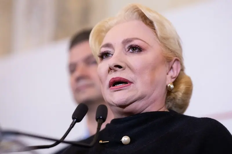 Viorica Dăncilă, după primele informații că a pierdut prezidențialele. FOTO: Inquam Photos / Ilona Andrei