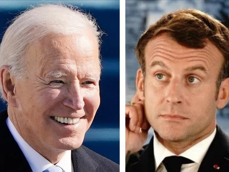 Emmanuel Macron vrea clarificări și „măsuri concrete” de la Joe Biden. / Foto: aa.com.tr