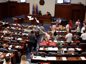 Vot în parlamentul Macedoniei de Nord/ Foto: Profimedia Images