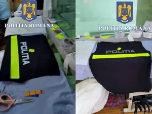 Uniforme de poliție confecționate ilegal la Constanța Foto: Poliția Română