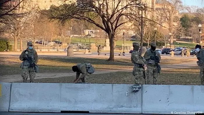 Militari pe străzile din Washington