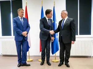 Premierul Regatului Ţărilor de Jos, Mark Rutte, Președintele Klaus Iohannis și Premierul Nicolae Ciucă- PROFIMEDIA IMAGES