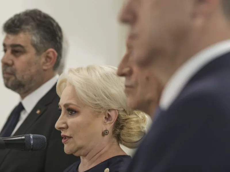 Viorica Dăncilă, Paul Stănescu și Marcel Ciolacu/Foto: Inquam Photos - Octav Ganea